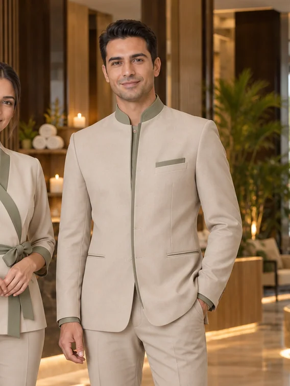 Benessere Hakim Yaka Ceket — Taş / Adaçayı